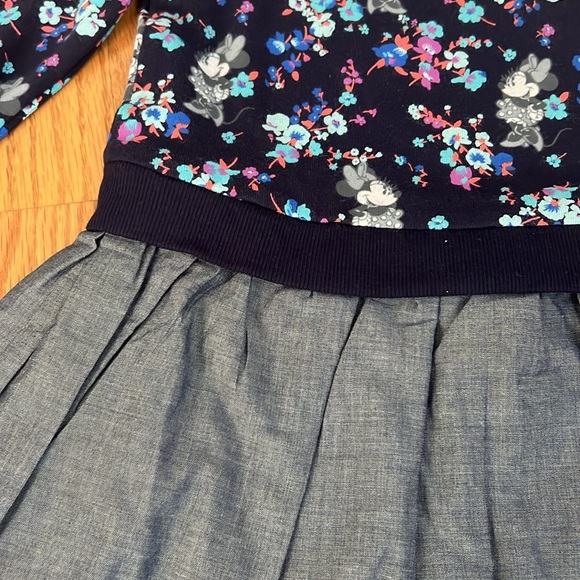 NWT Disney Gap Dress Navy Blue with Chambray Skirt Minnie Mouse 3T - Picture 5 of 6